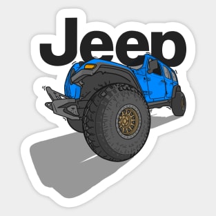 Jeep Design - Blue Sticker
